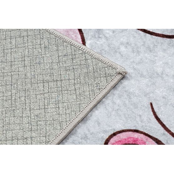 JUNIOR 51855.804 pralna preproga Samorog, oblaki za otroke proti zdrsu - roza