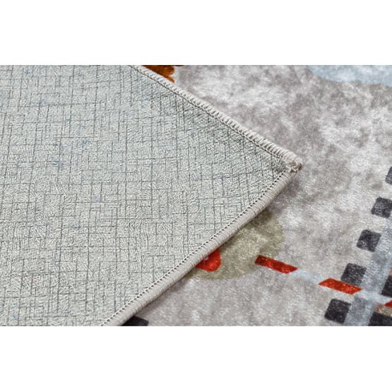 JUNIOR 51986.803 pralna preproga Tiri, lokomotiva za otroke proti zdrsu - siva