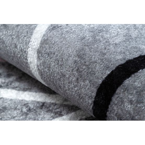 JUNIOR 52106.801 pralna preproga Abeceda za otroke proti zdrsu - siva