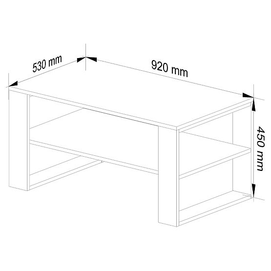 KLUBSKA MIZA ALEX HRAST SONOMA / ČRNA
