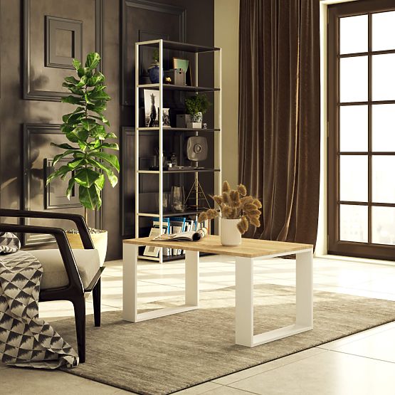 KLUBSKA MIZA NOX HRAST SONOMA / BELA