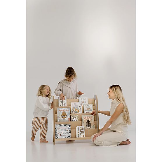 Knjižna polica SLIM L - naravna