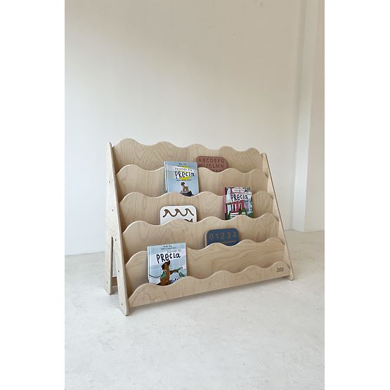 Knjižna polica WAVE L - naravna