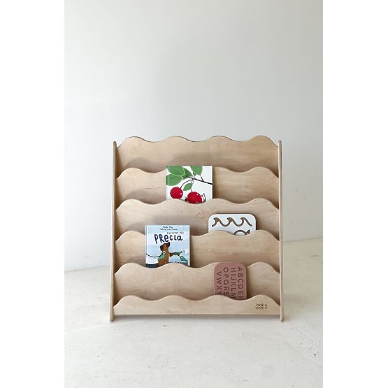 Knjižna polica WAVE M - naravna