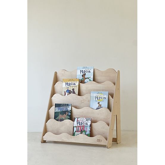 Knjižna polica WAVE M - naravna