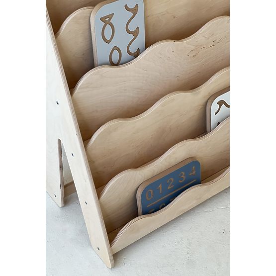 Knjižna polica WAVE M - naravna