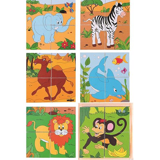 Kockaste puzzle Zoo