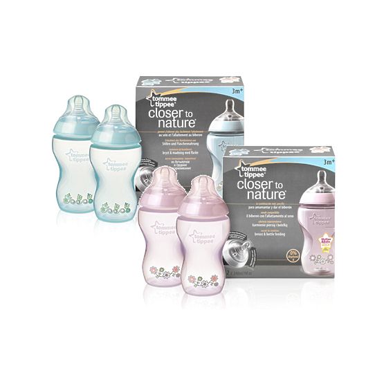 Kojenecká láhev s obrázky C2N, 2ks, 340ml, 3+m