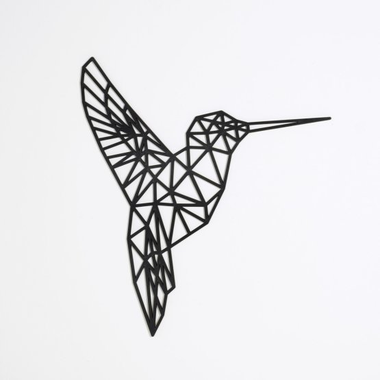 Lesena geometrijska slika - Kolibri - različne barve Barva: črna