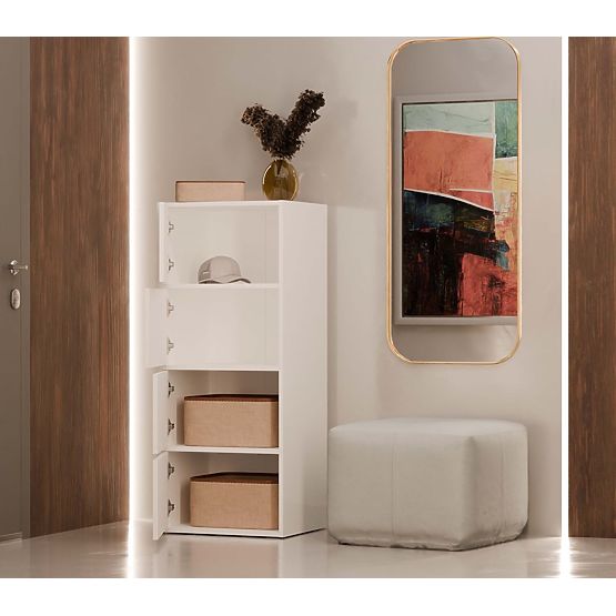 Komoda ALMA BELA Omara 4 Vrata 4 Police