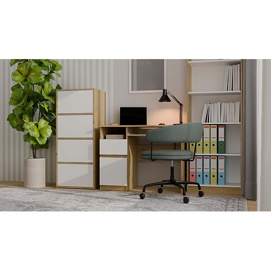 Komoda ALMA Sprednja BELA Korpus HRAST ARTISAN