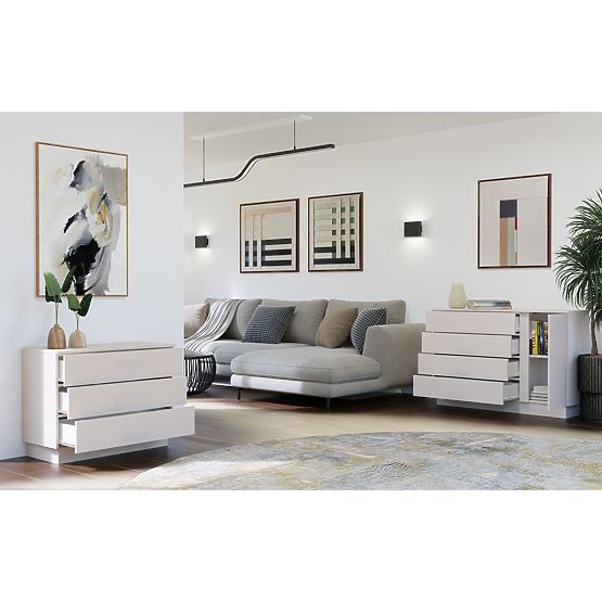 Komoda AMBER 3S Omara 3 Predali za Spalnico Dnevno Sobo KAŠMIR Bež