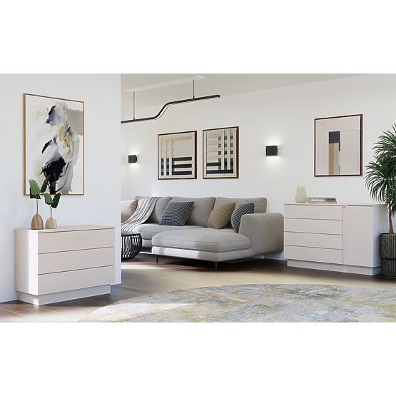 Komoda AMBER 3S Omara 3 Predali za Spalnico Dnevno Sobo KAŠMIR Bež