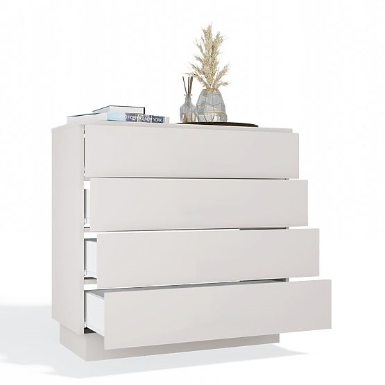 Komoda AMBER 4S Omara 4 Predali za Spalnico Dnevno Sobo KAŠMIR Bež