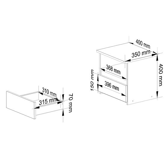 KOMODA CL1 PK BELA / HRAST SONOMA