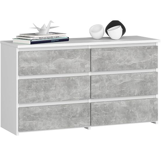 KOMODA CL100 6SZ PK BELA / BETON