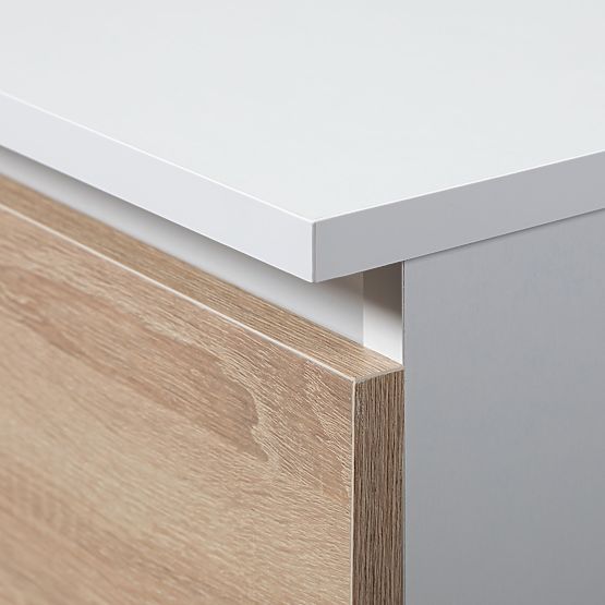 KOMODA CL100 6SZ PK BELA / HRAST SONOMA