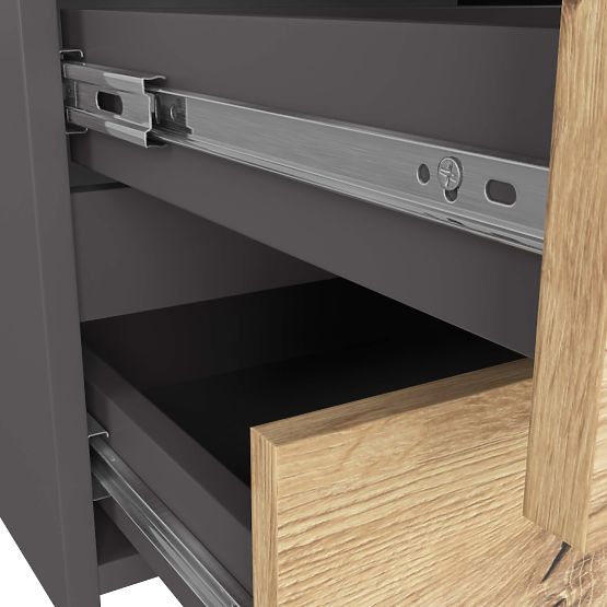 KOMODA CL100 6SZ PK SIVA / HRAST ARTISAN