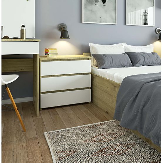 KOMODA CL3 3SZ CLP PK HRAST ARTISAN / BELA