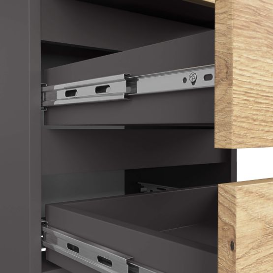 KOMODA CL3/40 PK GRAFIT SIVA / HRAST ARTISAN