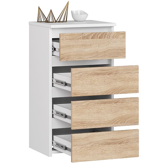KOMODA CL4 PK BELA / HRAST SONOMA