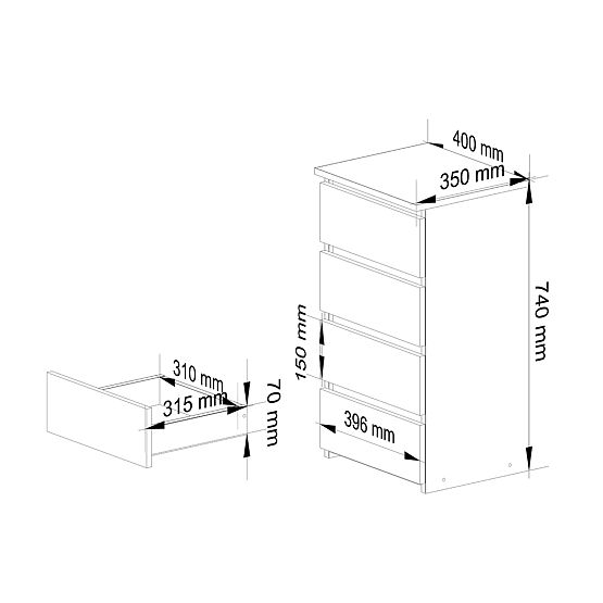 KOMODA CL4 PK BELA / SIVA