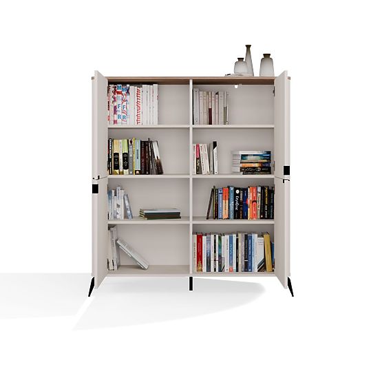 Komoda CORDOBA 4D Kašmir Bež Hrast Castello Omara 4 Vrata 8 Polic Dnevna Soba