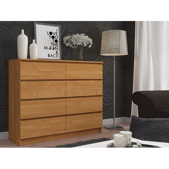 KOMODA K 120 cm 8 PREDALOV PK JELŠA