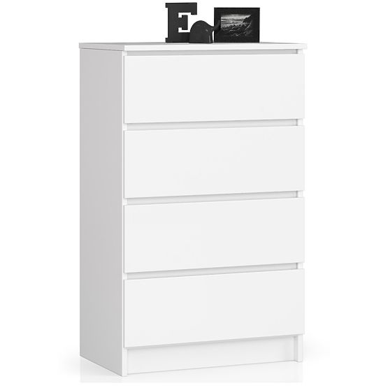 KOMODA K 60 cm 4 PREDALI PK BELA