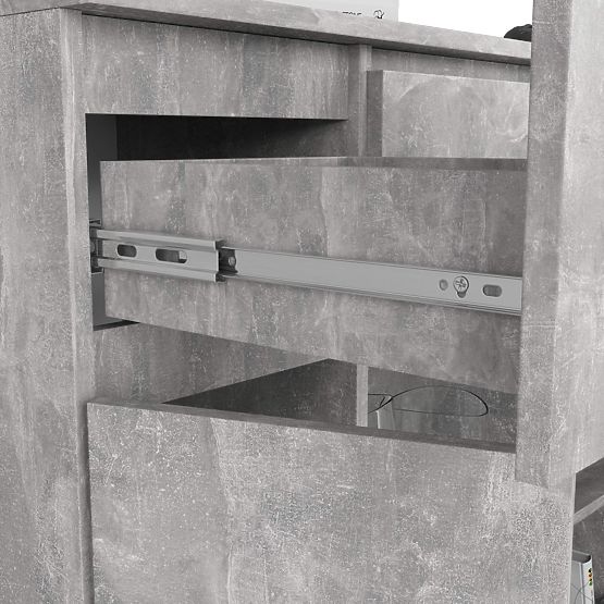 KOMODA K100 2D 3SZ 1P PK BETON