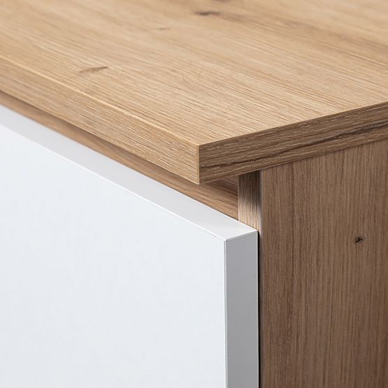 KOMODA K100 2D 3SZ 1P PK HRAST ARTISAN / BELA