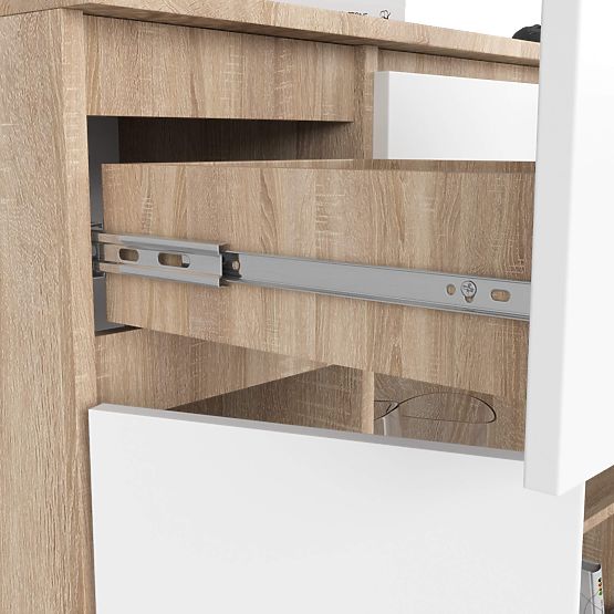 KOMODA K100 2D 3SZ 1P PK HRAST SONOMA / BELA