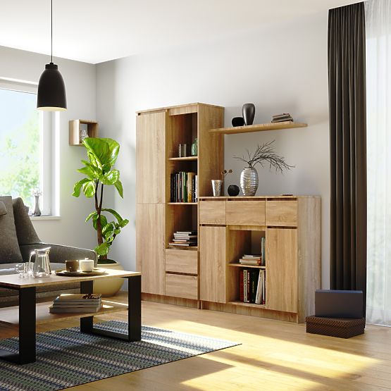 KOMODA K100 2D 3SZ 1P PK HRAST SONOMA