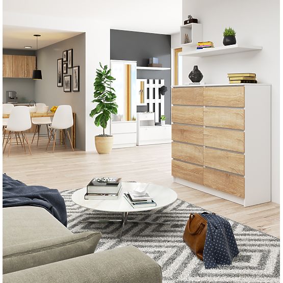 KOMODA K120 10SZ CLP PK BELA / SONOMA