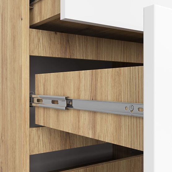 KOMODA K120 10SZ CLP PK HRAST ARTISAN / BELA