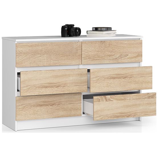 KOMODA K120 6SZ CLP PK BELA / SONOMA