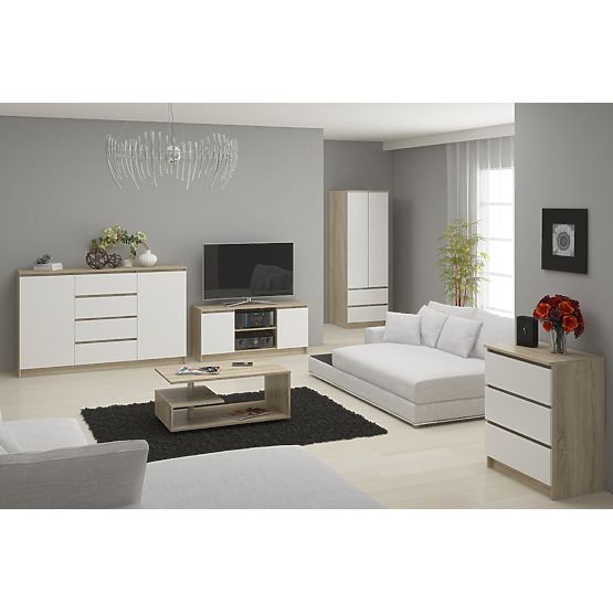 KOMODA K140 2D 4SZ CLP PK HRAST SONOMA / BELA
