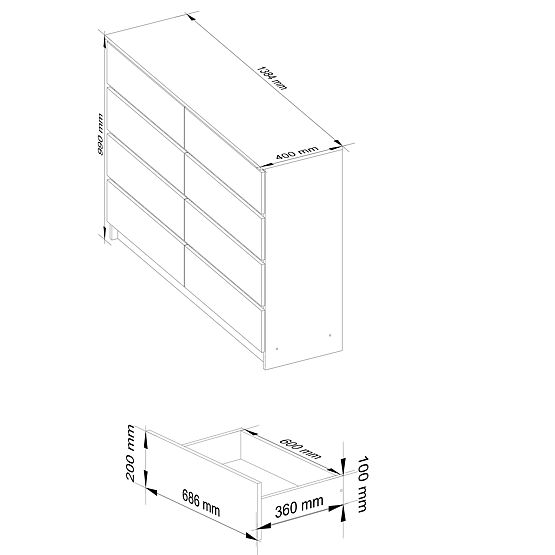 KOMODA K140 8SZ CLP PK BELA