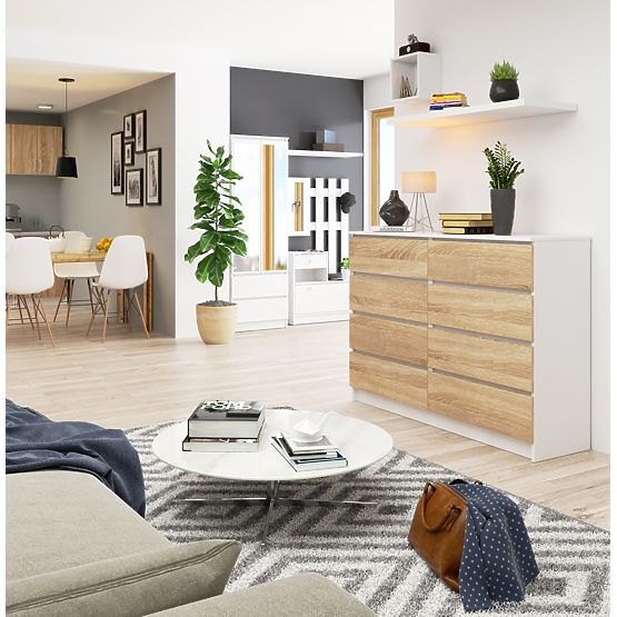 KOMODA K140 8SZ CLP PK BELA / SONOMA