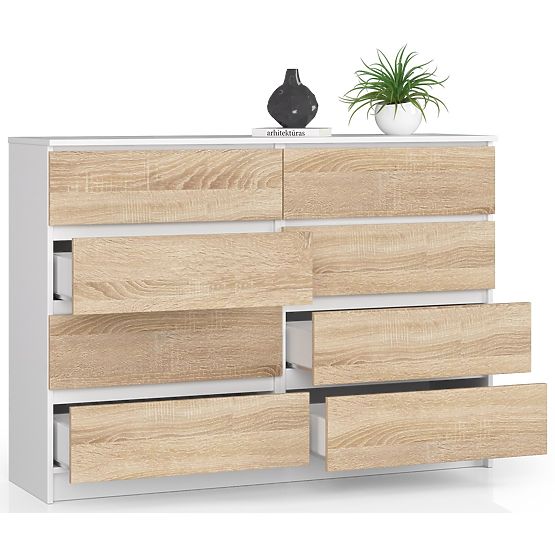 KOMODA K140 8SZ CLP PK BELA / SONOMA