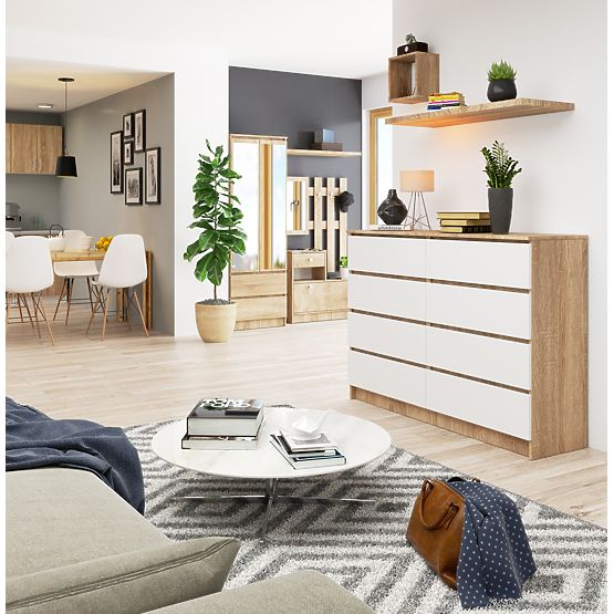 KOMODA K140 8SZ CLP PK SONOMA / BELA