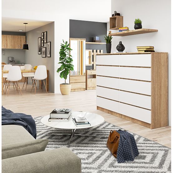 KOMODA K160 10SZ CLP PK HRAST SONOMA / BELA