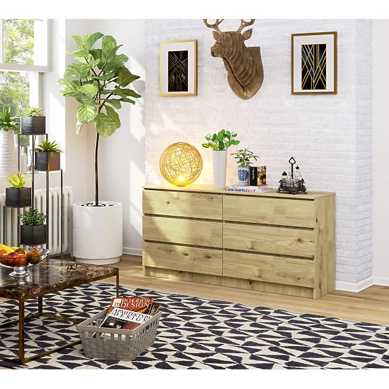 KOMODA K160 6SZ CLP HRAST ARTISAN