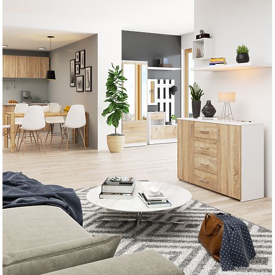 KOMODA K45 PK BELA / HRAST SONOMA