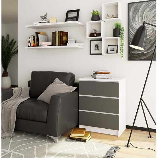 KOMODA K60 3SZ CLP BELA / SIVA