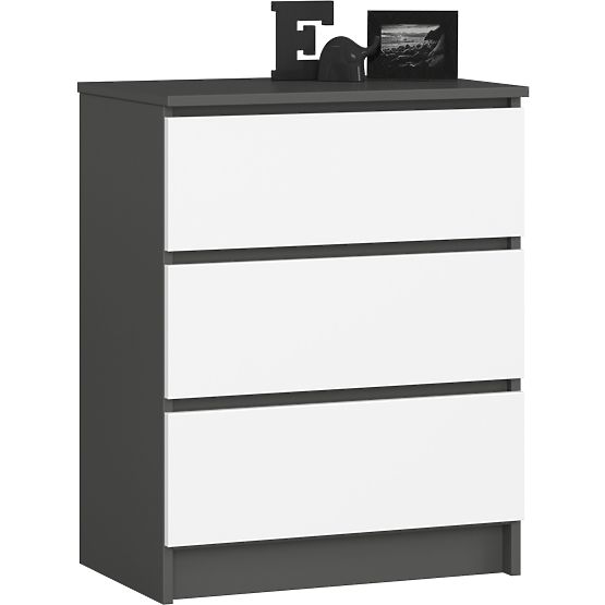 KOMODA K60 3SZ CLP GRAFIT SIVA / BELA