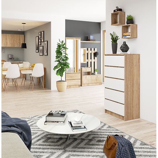 KOMODA K60 5SZ CLP PK HRAST SONOMA / BELA