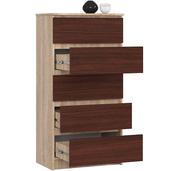 KOMODA K60 5SZ CLP PK HRAST SONOMA / WENGE