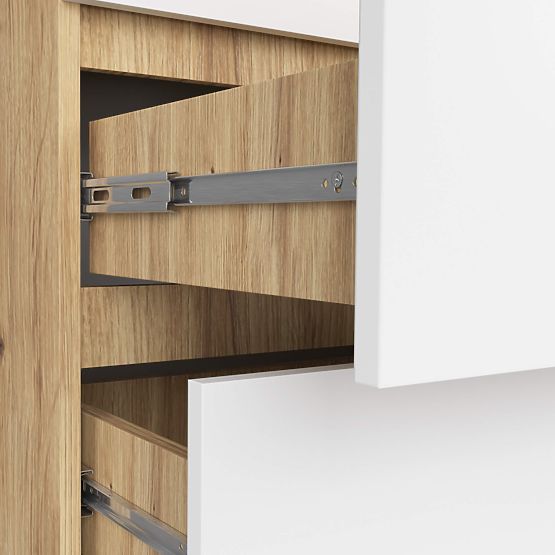 KOMODA K60 6SZ CLP PK HRAST ARTISAN / BELA