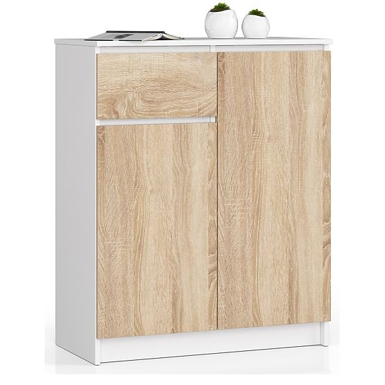 KOMODA K80 2D 1SZ CLP PK BELA / HRAST SONOMA